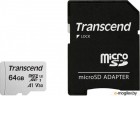   Transcend microSDXC 300S 64GB Class 10 UHS-I U1 (TS64GUSD300S-A)