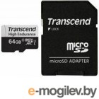   microSD 64GB Transcend microSDXC Class 10, UHS-I U1, High Endurance, (SD ), R/W: 100/45 MB/s, 3D TLC