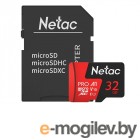   32Gb - Netac P500 Extreme Pro MicroSDHC Class 10 A1 V10 NT02P500PRO-032G-R    SD (!)